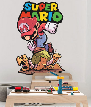 Vinilos decorativos Adhesivos infantiles de Pared mario bros 11 niño