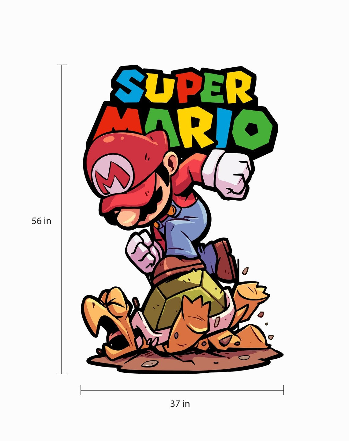 Vinilos decorativos Adhesivos infantiles de Pared mario bros 11 niño
