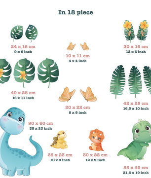 Vinilos decorativos Adhesivos infantiles de pared de dinosaurios modelo 2 infantil niño (0131)