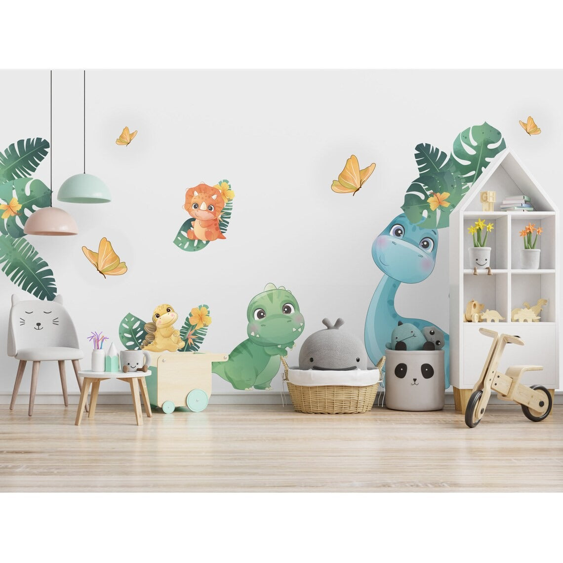 Vinilos decorativos Adhesivos infantiles de pared de dinosaurios modelo 2 infantil niño (0131)