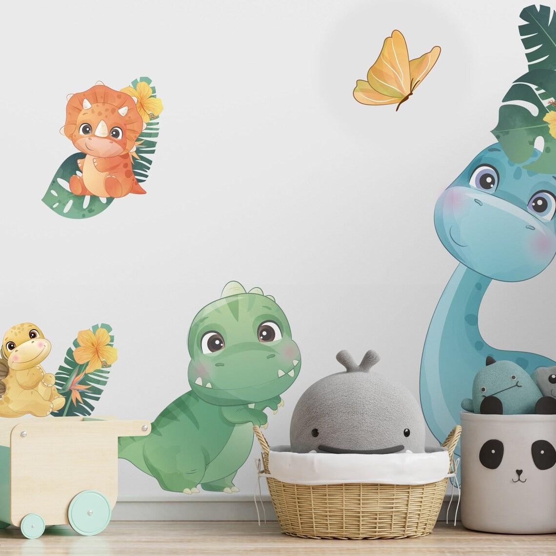 Vinilos decorativos Adhesivos infantiles de pared de dinosaurios modelo 2 infantil niño (0131)