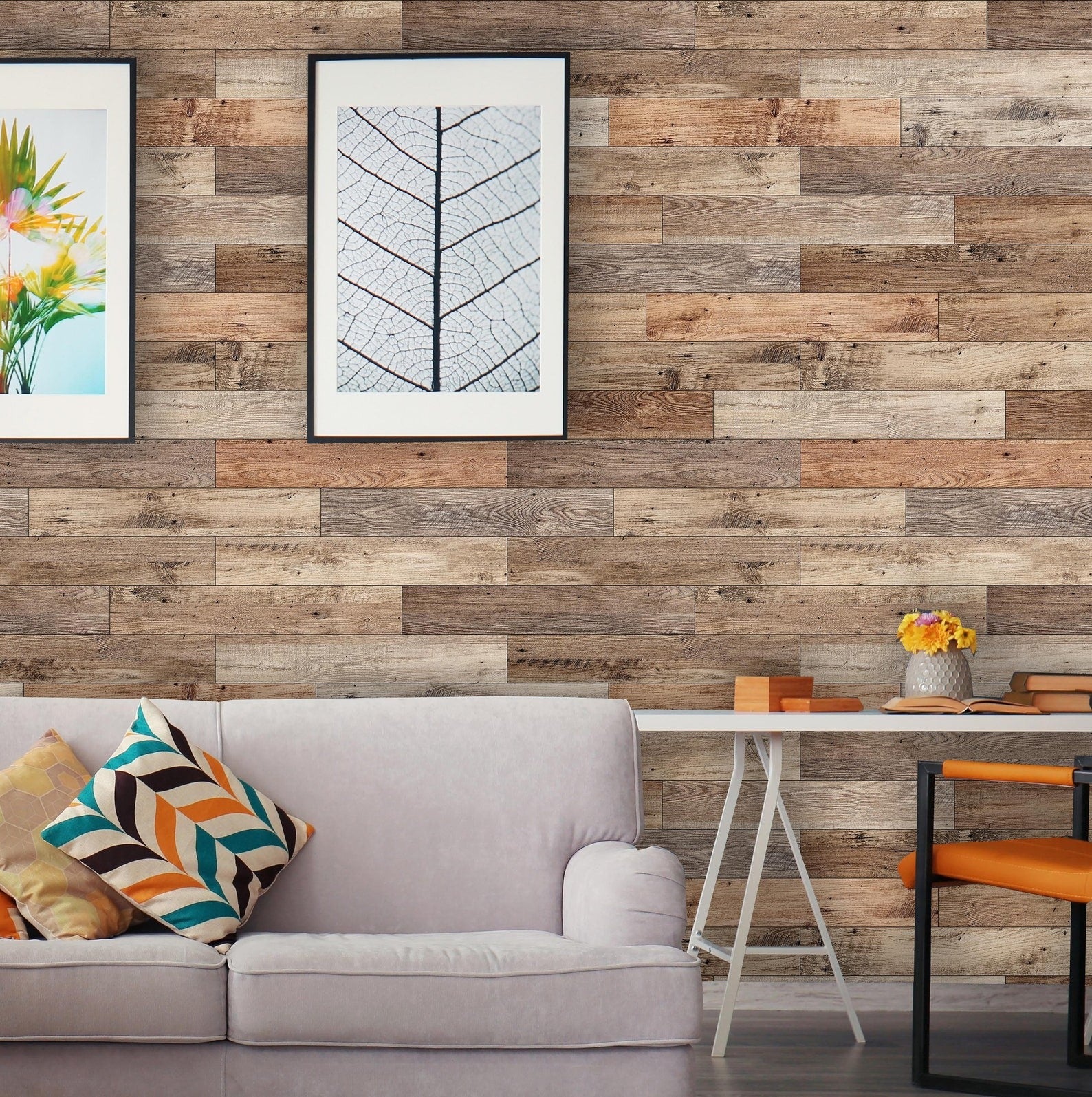 Papel para paredes  Tablones de Madera