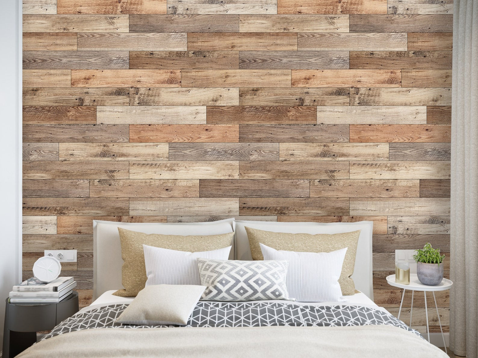 Papel para paredes  Tablones de Madera