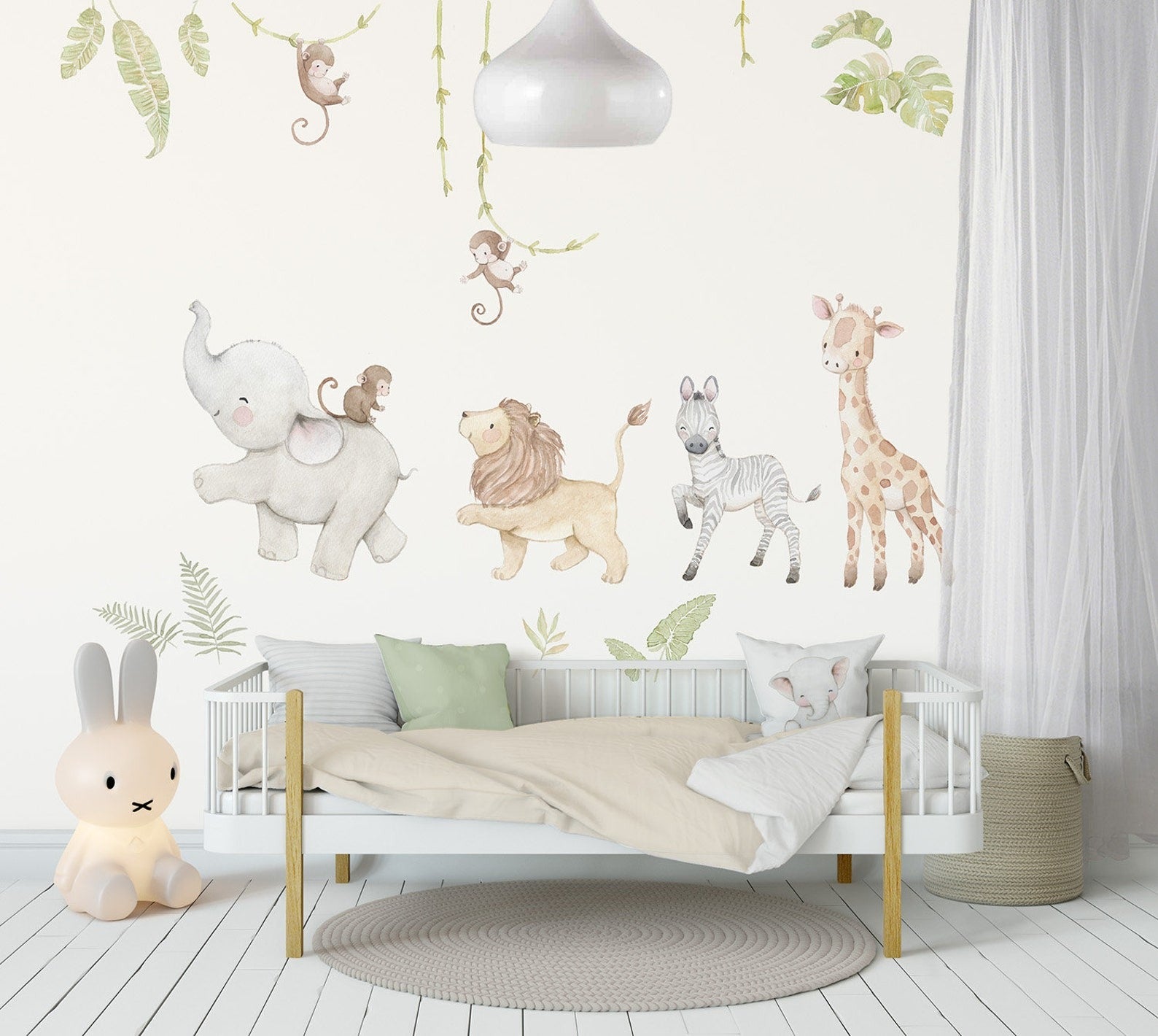 Vinilos decorativos Adhesivos infantiles de Pared  Conjunto de animales modelos variados