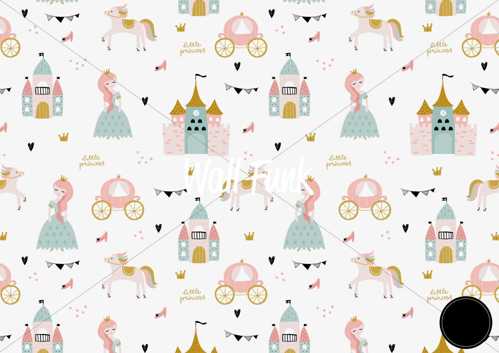 Papel para paredes Castillo mosaico princesa 2