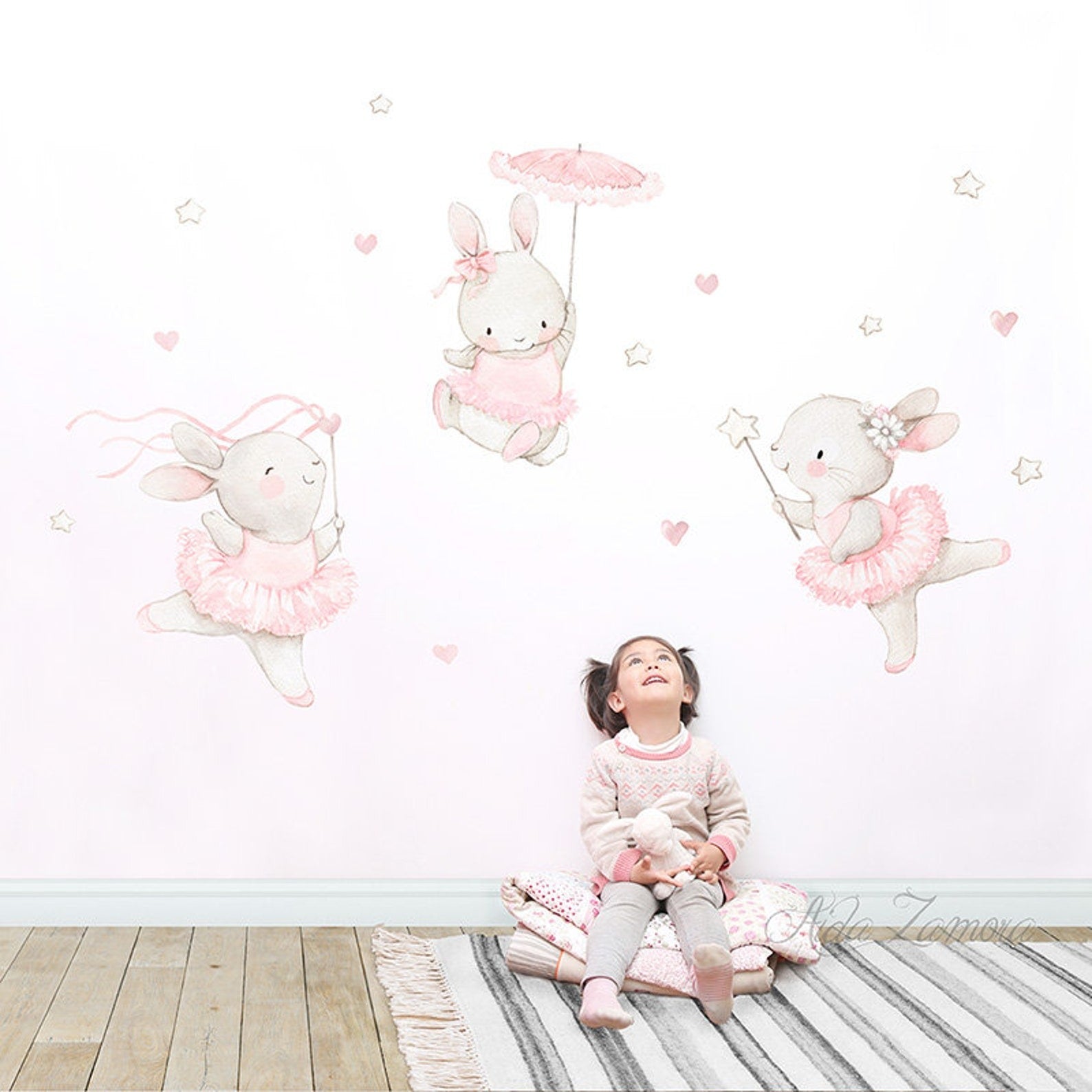 Vinilos decorativos Adhesivos infantiles de Pared  Conjunto para niñas