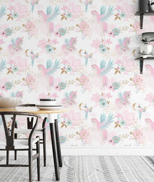 Papel para paredes diseño Unicornios