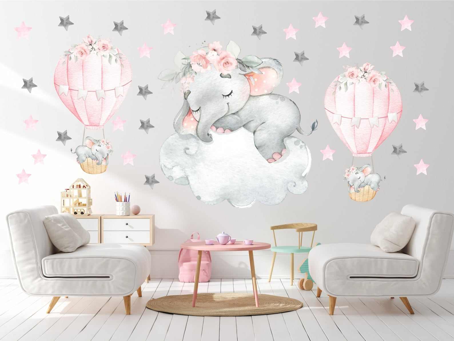 Vinilos decorativos Adhesivos infantiles de Pared  Conjunto para niñas