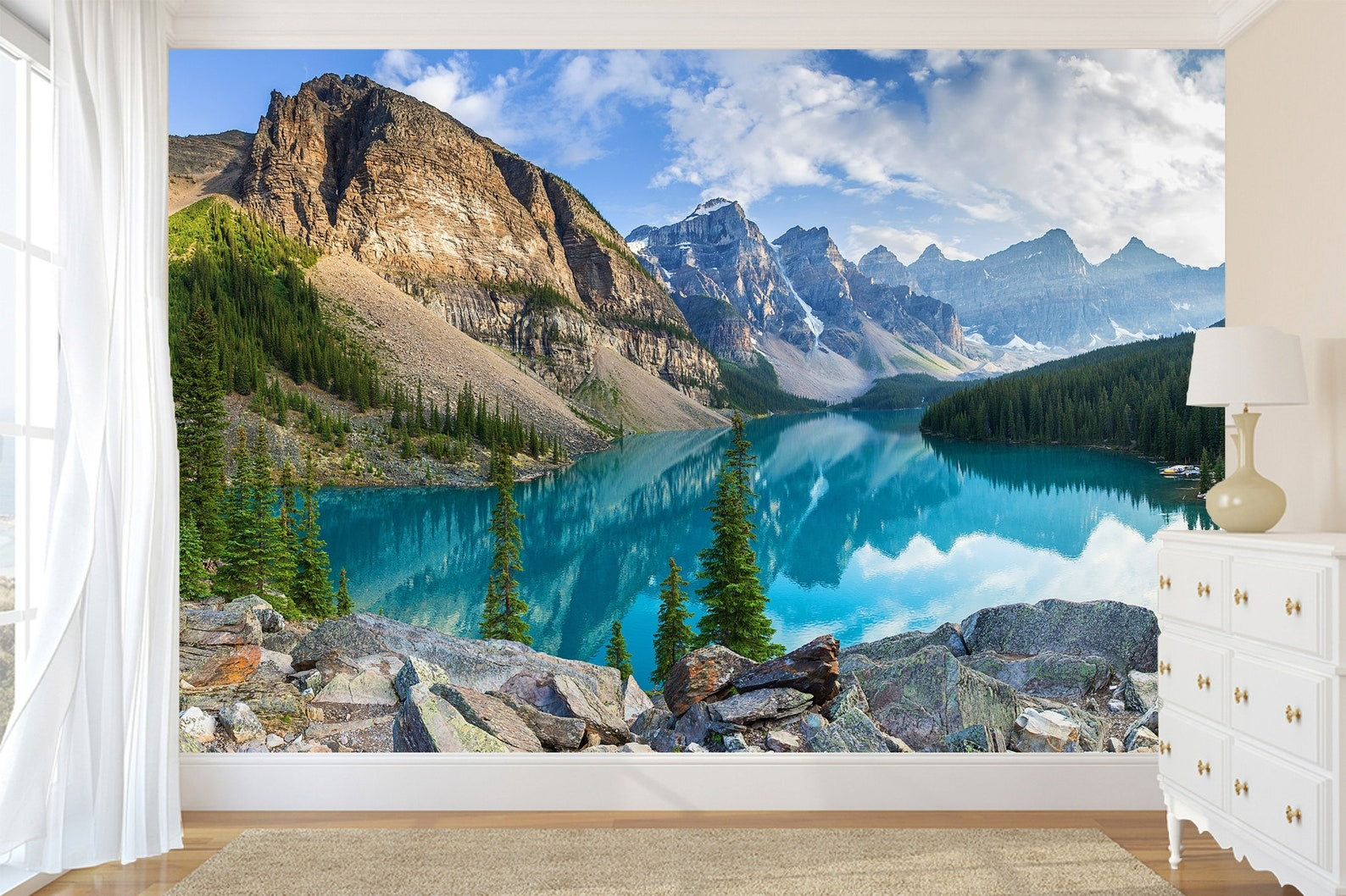 Papel para paredes Paisajes 9 lago turquesa