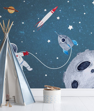 Papel para paredes Astronauta de acuarela