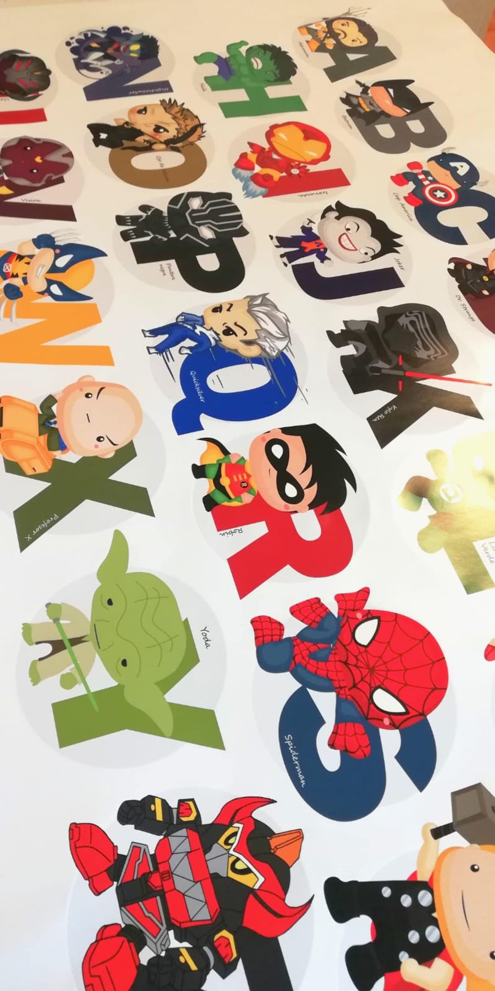 Abecedario Superheroes