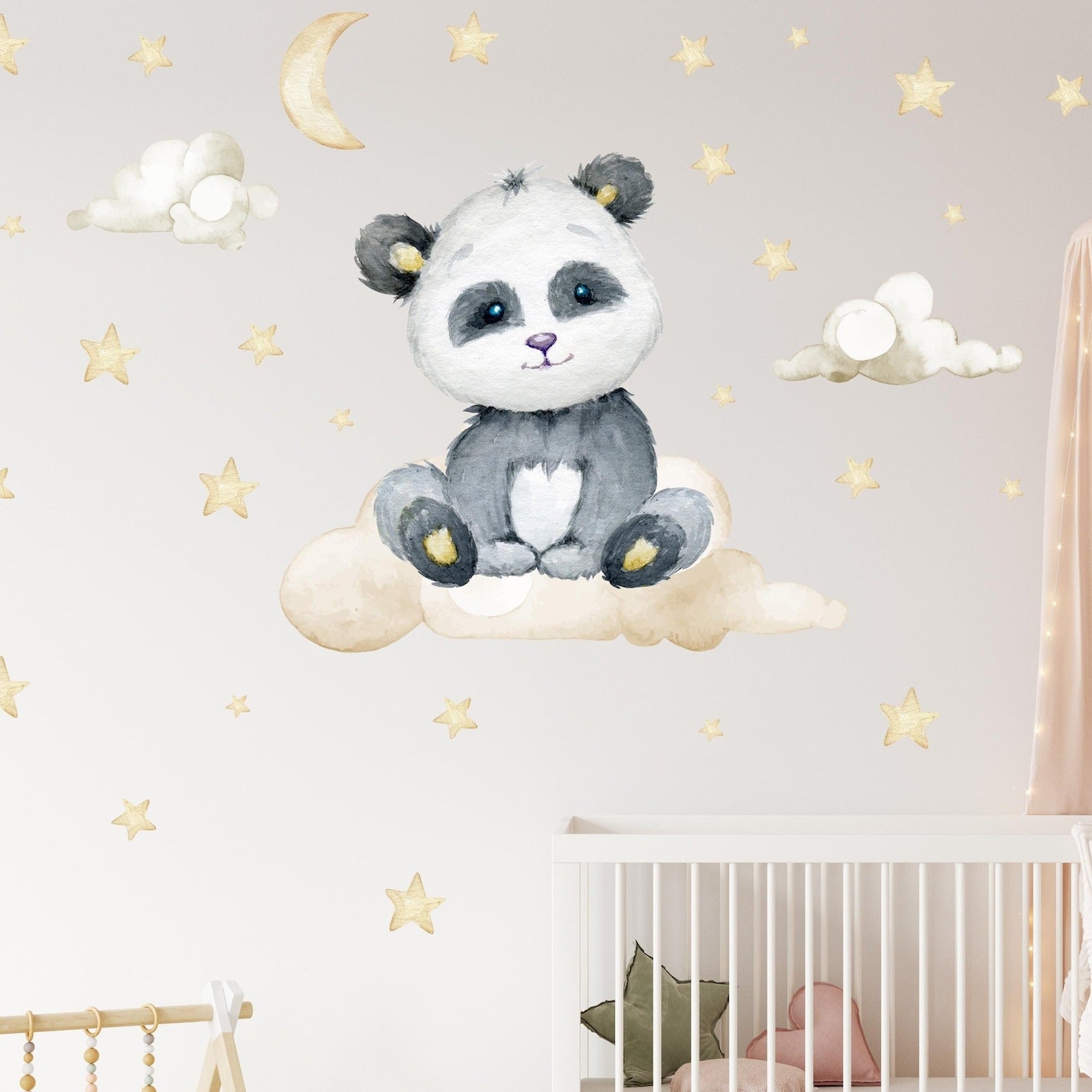 Vinilos decorativos Adhesivos infantiles de Pared Conjunto Animales en nube