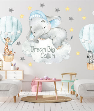 Vinilos decorativos Adhesivos infantiles de Pared Elefante Dormilon