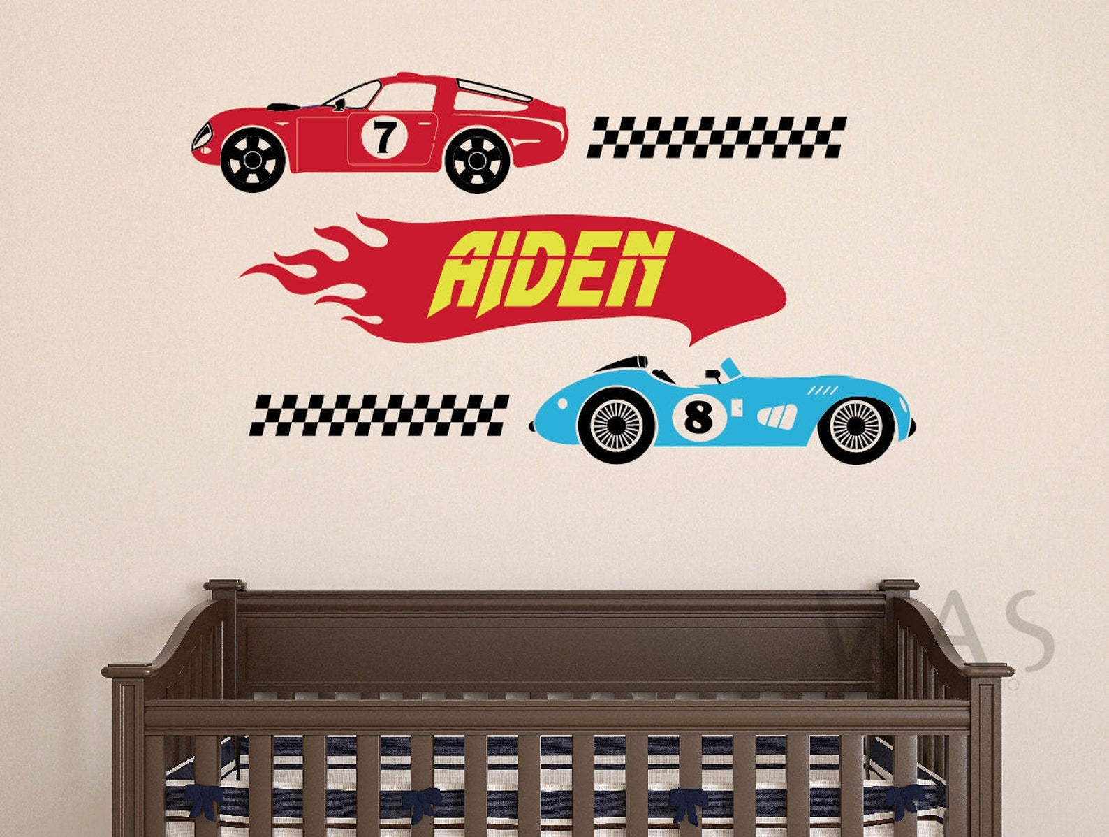 Vinilos decorativos Adhesivos infantiles de Pared  Carros 1