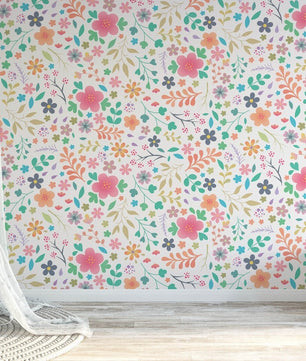 Papel para paredes Flores Mosaico 7