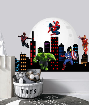 Vinilos decorativos Adhesivos infantiles de pared los vengadores 9