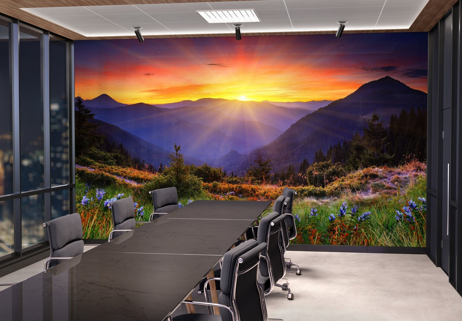 Papel para paredes Paisajes 10 Pradera Calida