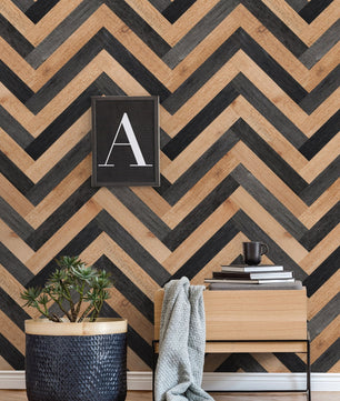 Papel para paredes triangulos de textura de madera