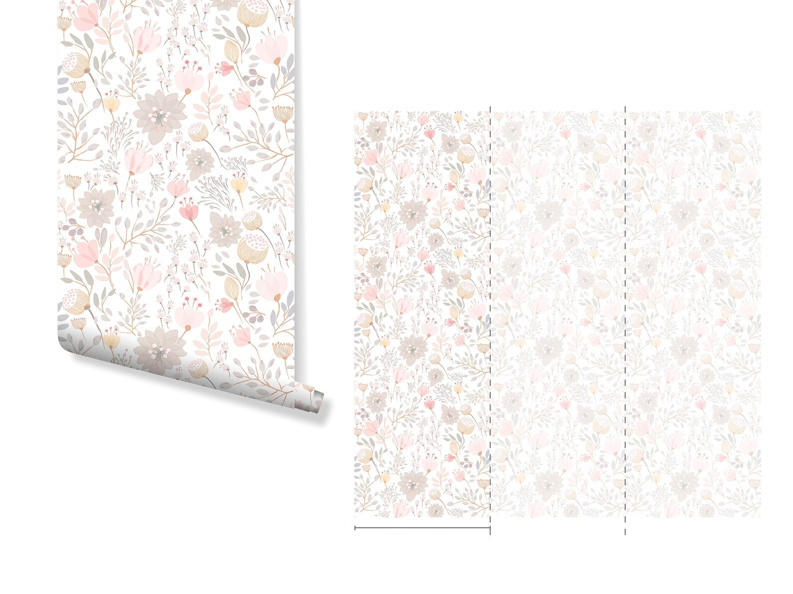 Papel para paredes Flores Mosaico 4
