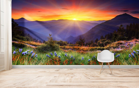 Papel para paredes Paisajes 10 Pradera Calida