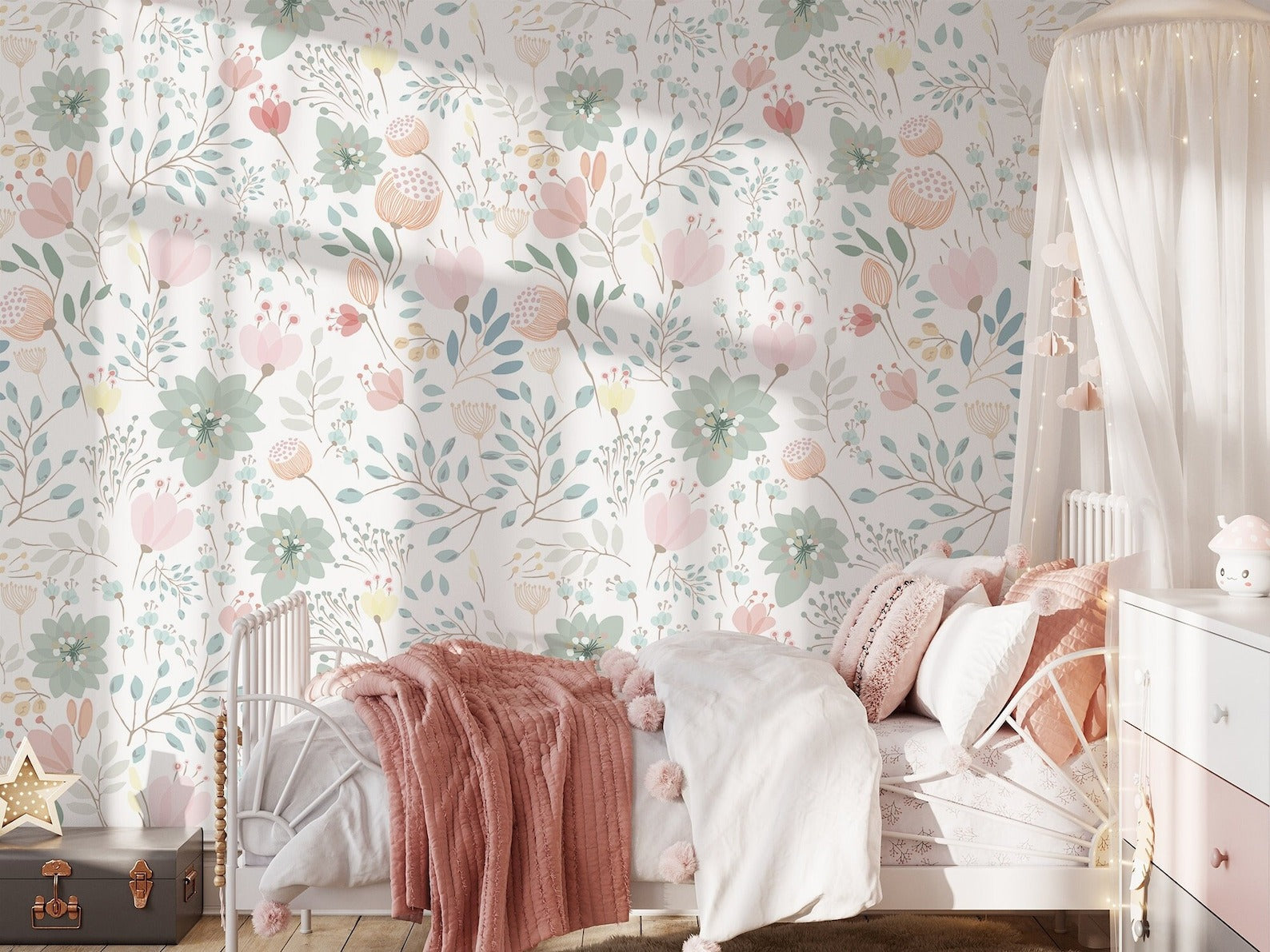 Papel para paredes Flores Mosaico 5