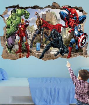 Vinilos decorativos Adhesivos infantiles de pared los vengadores 5