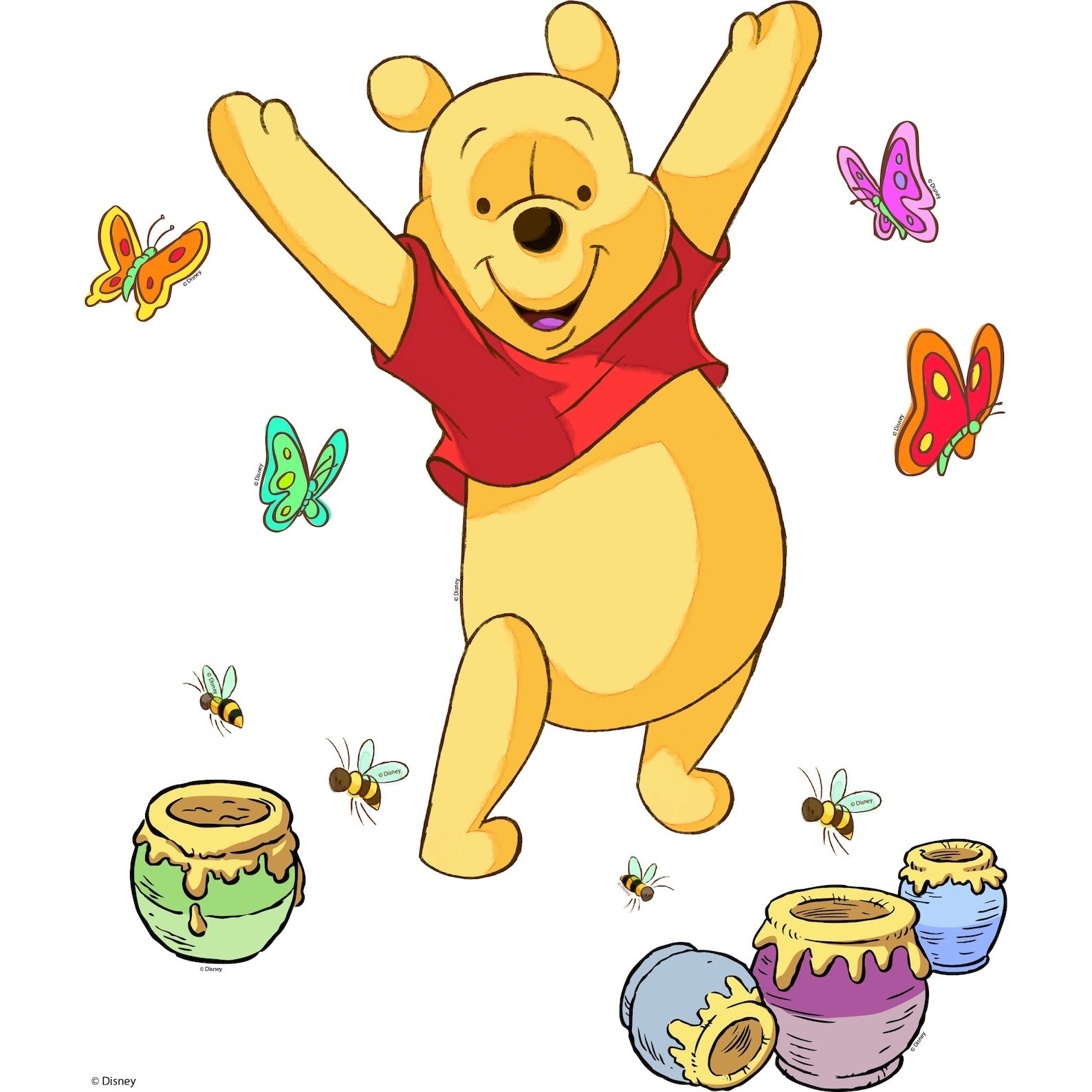 Vinilos decorativos Adhesivos infantiles de Pared  Winnie the Pooh 1