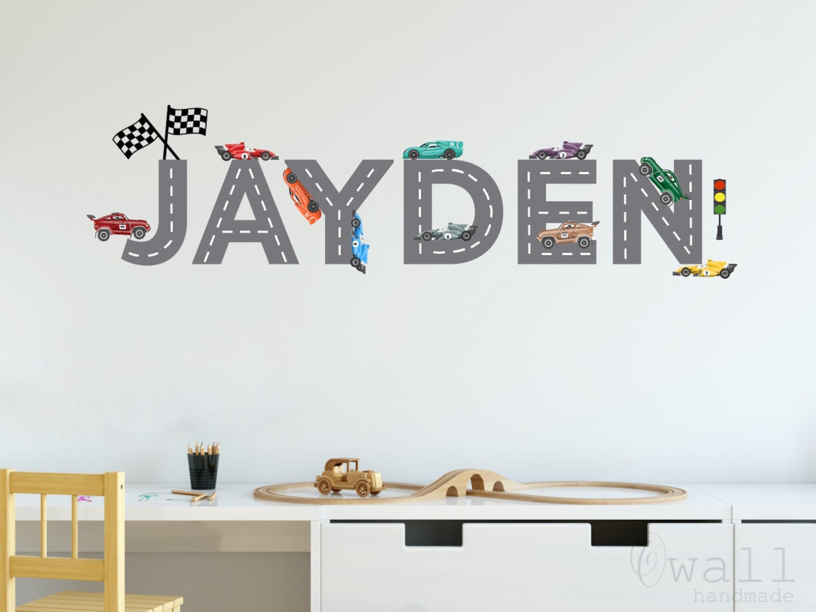 Vinilos decorativos Adhesivos infantiles de Pared Carro 3