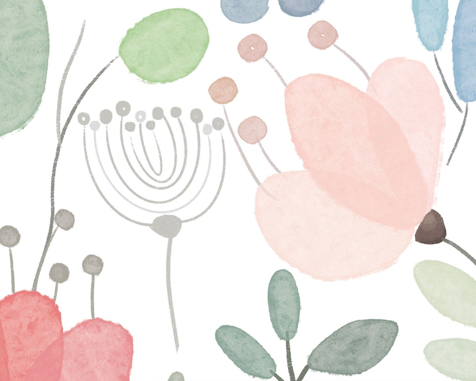 Papel para paredes Flores Mosaico 9