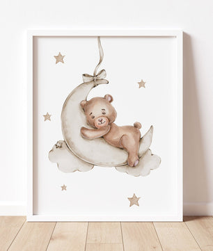 Cuadros Decorativos infantiles Modernos Osos en nube