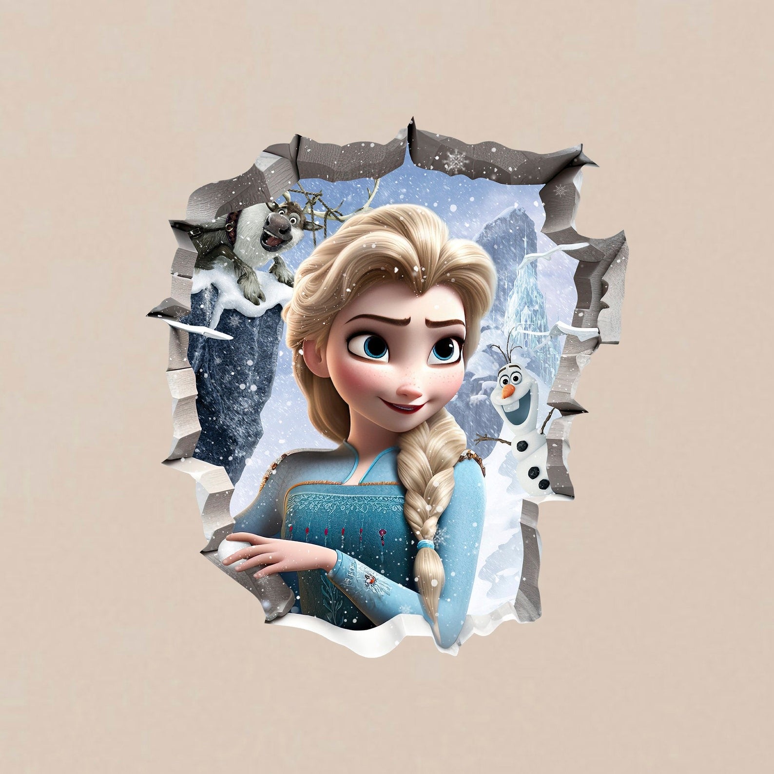 Vinilos decorativos Adhesivos infantiles de Pared frozen 6