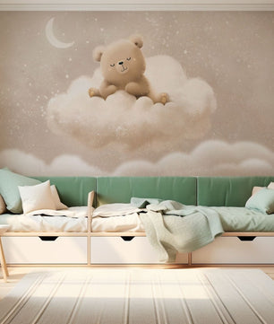 Papel para paredes Oso en nube