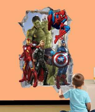 Vinilos decorativos Adhesivos infantiles de pared los vengadores 10