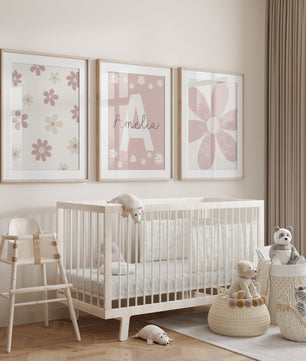 Cuadros Decorativos infantiles Modernos de Flores Personalizado