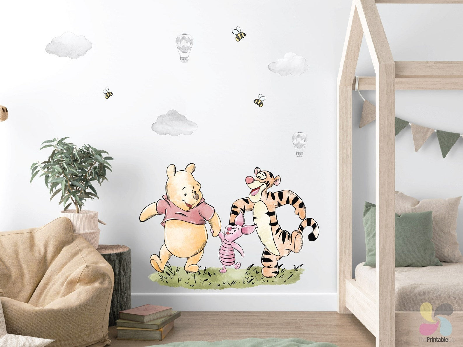 Vinilos decorativos Adhesivos infantiles de Pared  Winnie the Pooh
