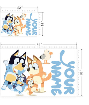 Vinilos decorativos Adhesivos infantiles de Pared Bluey Familia 7