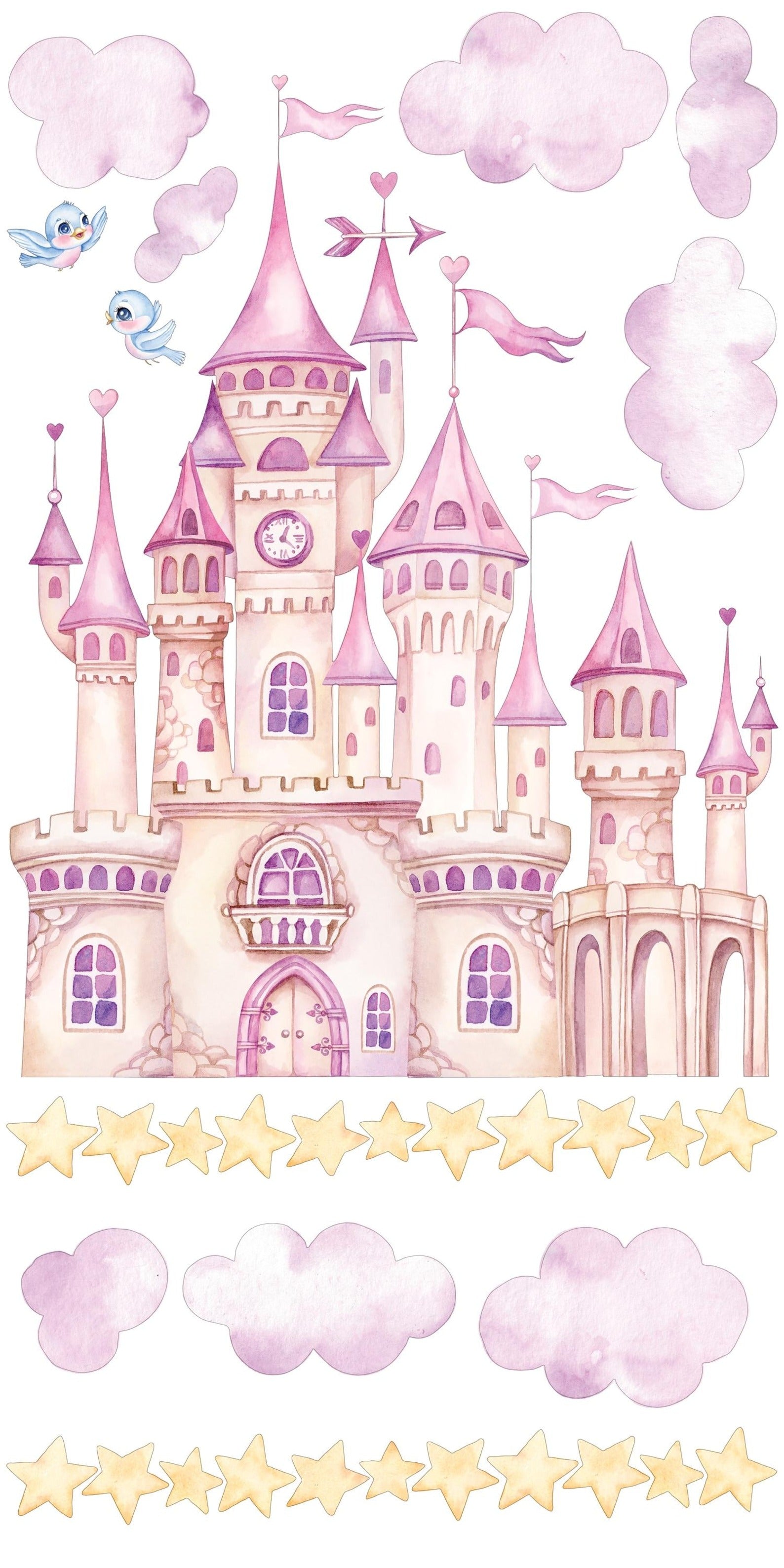 Vinilos decorativos Adhesivos infantiles de Pared princesas 2 (0134)