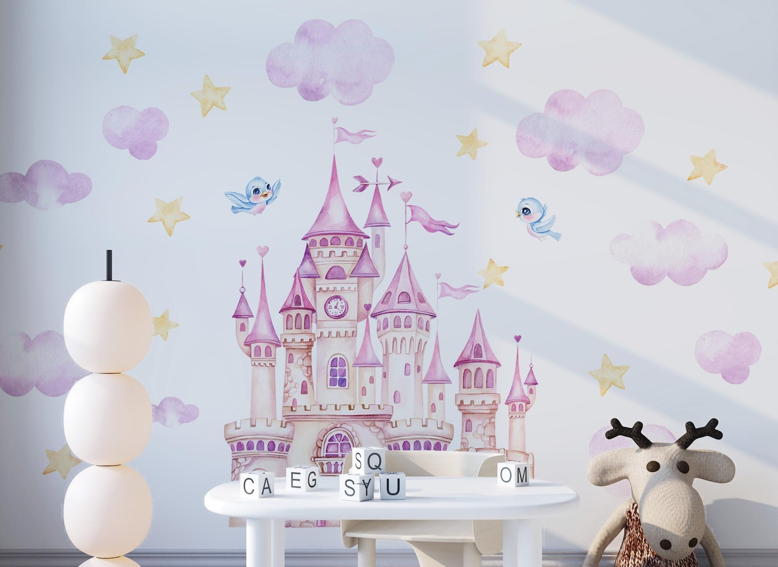 Vinilos decorativos Adhesivos infantiles de Pared princesas 2 (0134)