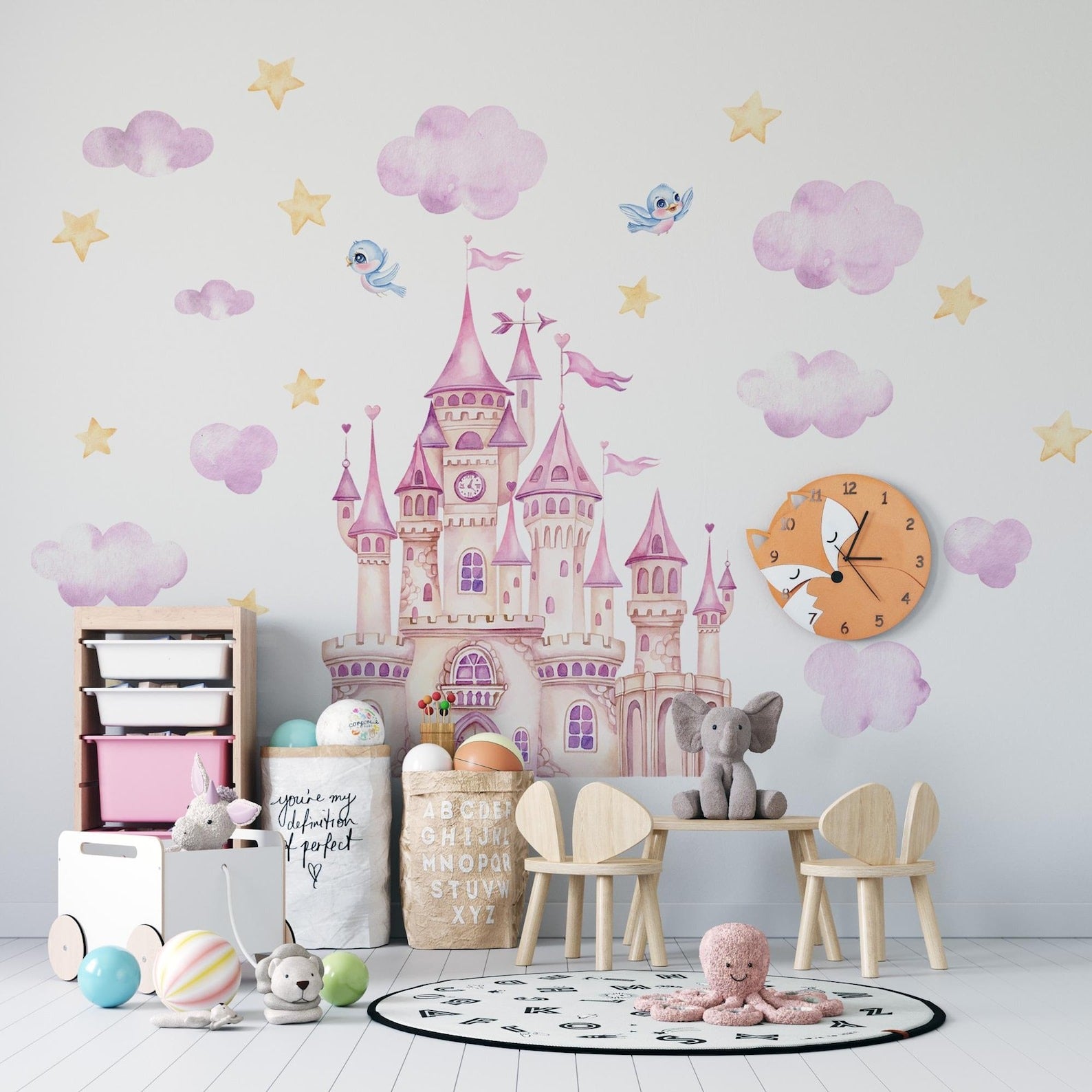 Vinilos decorativos Adhesivos infantiles de Pared princesas 2 (0134)