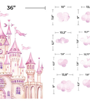 Vinilos decorativos Adhesivos infantiles de Pared princesas 2 (0134)