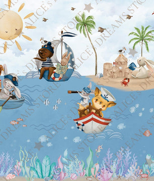 Papel para paredes Animalitos Marinos 2