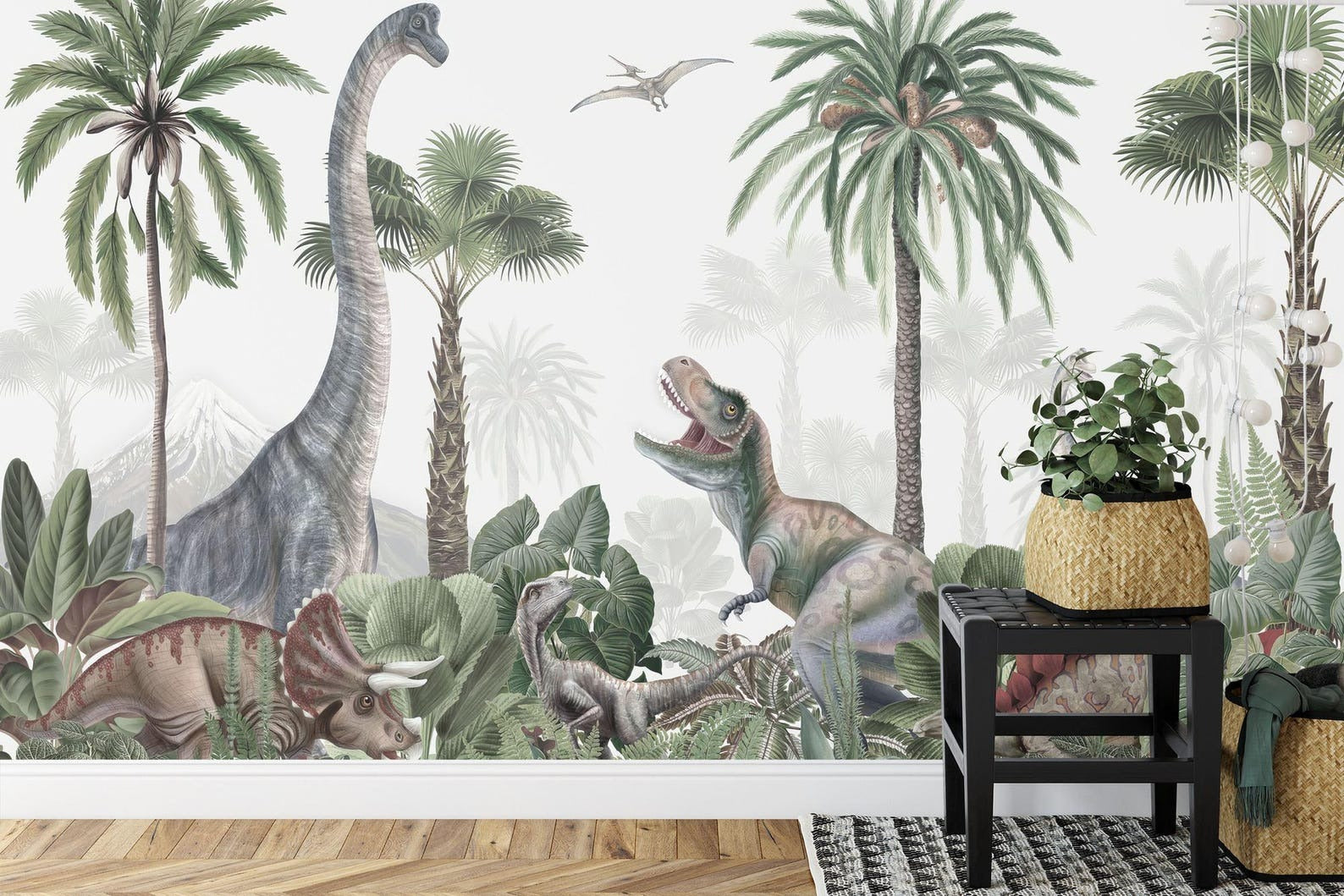 Papel para paredes Jungla jurassica 2