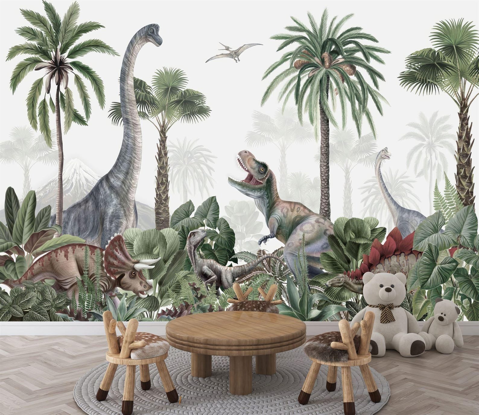 Papel para paredes Jungla jurassica 2