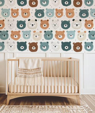 Papel para paredes Osos Mosaico 2