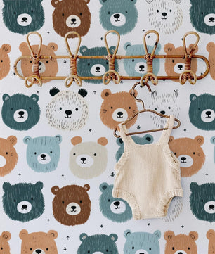 Papel para paredes Osos Mosaico 2