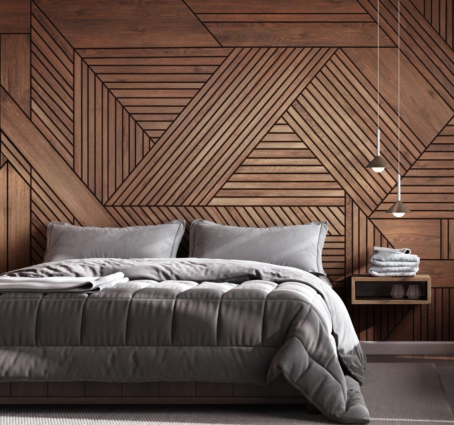Papel para paredes Lineas Madera Elegante