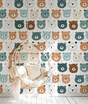 Papel para paredes Osos Mosaico 2