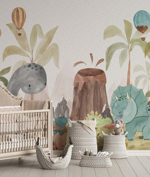 Papel para paredes Jungla jurassica  cute 2