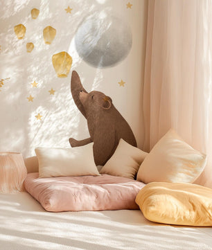 Vinilos decorativos Adhesivos infantiles de Pared de oso, luna, globo deseos y estrellas
