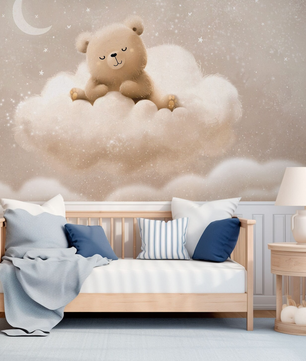 Papel para paredes Oso en nube